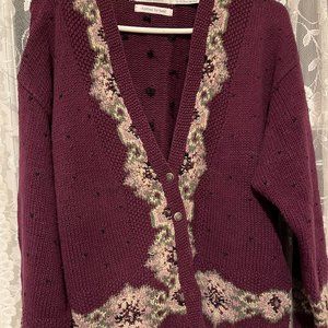 Robert Scott Ltd, Knitted by Hand Plum Sweater Large - - - Ensemble 1